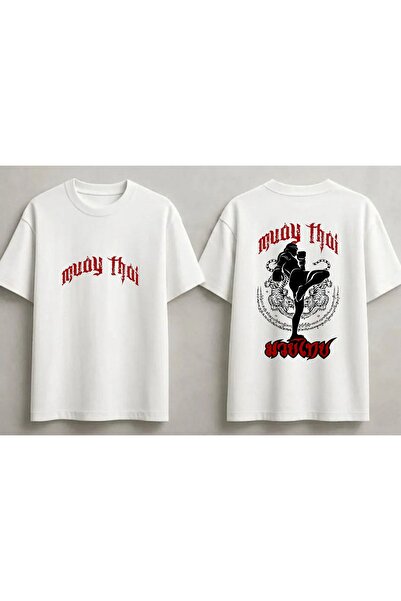 SVART WEAR Μπλουζάκι Unisex Oversize με στάμπα Muay Thai, 100% βαμβακερό