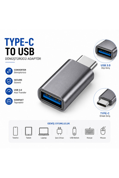 Torzende Type-C to USB 3.0 Otg Converter Adapter