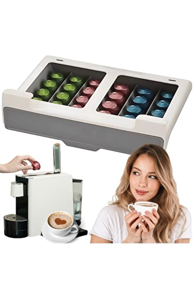 VERK Organizator capsule Nespresso Verk, montare sub raft/etajeră, sertar gli...