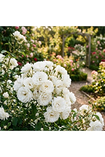 Bloom & Sow Seed White Floribunda Rose Seeds – Suitable for balcony pots, cou...