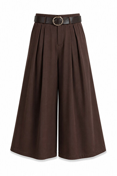 Özge Özgenç Woven Modal Belted Trousers