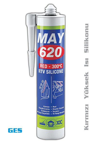 620 RTV Kırmızı Yüksek Isı Silikonu Isıya Dayanıklı Conta 310 ml