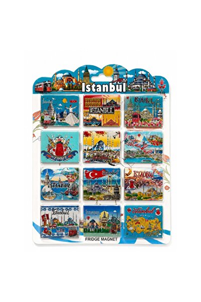 XTRIKE ME İstanbul Temalı Silikon Buzdolapı Süsü Magnet 12 ADET