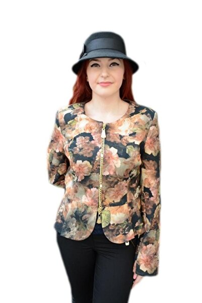OEM Sacou tineresc, multicolor, sistem de inchidere cu fermoar chic auriu