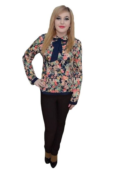 OEM Pantalon trendy, lung, de culoare maro, cu o croiala moderna