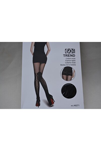 OEM Ciorap negru de dama cu model fashion, deosebit la spate