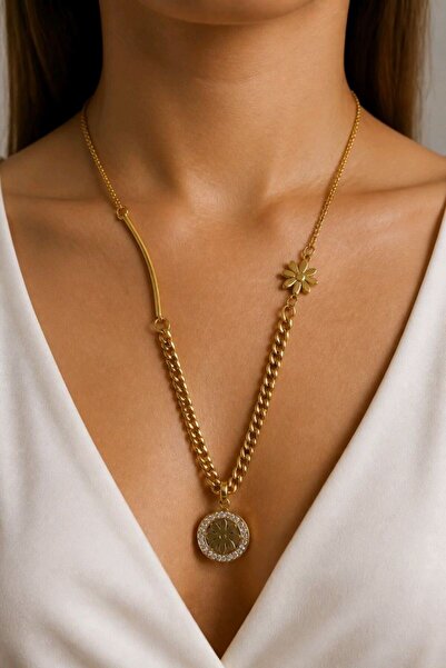 Monalisa Home Figured Anti-Tarnish Steel Adjustable Chain Luxury Necklace