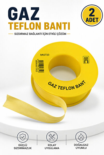 Alıç Gaz Teflon Bant PTFE Sızdırmazlık Bandı Doğalgaz ve Dişli Boru Bağlantıl...