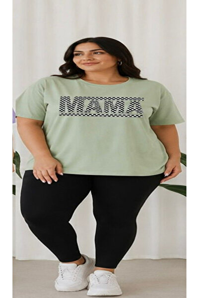 3S MODA تي شيرت نسائي كبير الحجم بطباعة رقمية من Basic Mama