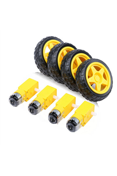 Choice بدون كابل 4 مجموعات محرك TT DC 3-6V محرك علبة التروس ثنائي المحور 200 ...