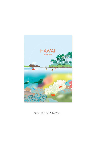 Choice14 Hawaii Fashionable Laptop Suitcase Stickers Various Countries Urban ...