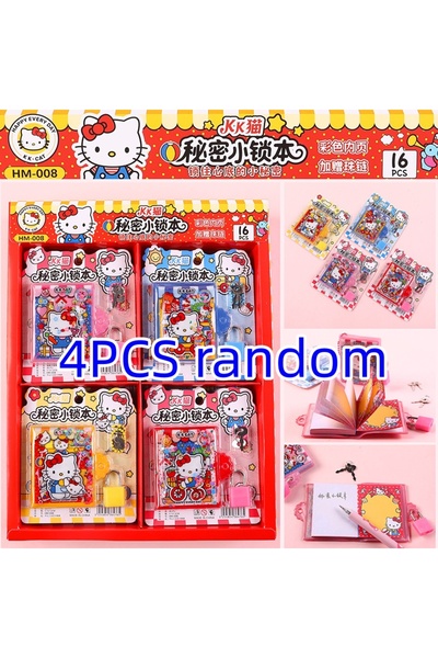 Choice 4PCS random B 4PCS Cartoon Sanrio KT Cute Cat Notebook Mini Pocket Sma...