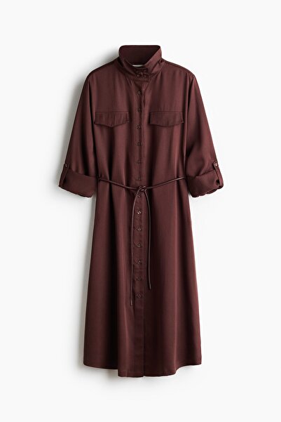 H&M Boru Yakalı Gömlek Elbise