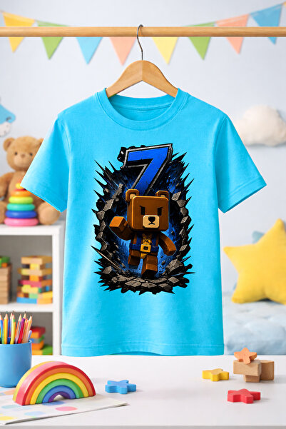 Zeycem Store تي شيرت سوبر بير أدفنتشر سوبر بير 7 مطبوع للأطفال من الجنسين