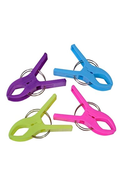 offlimits Set de 4 clești de rufe din plastic, Decorcasa, 12 cm
