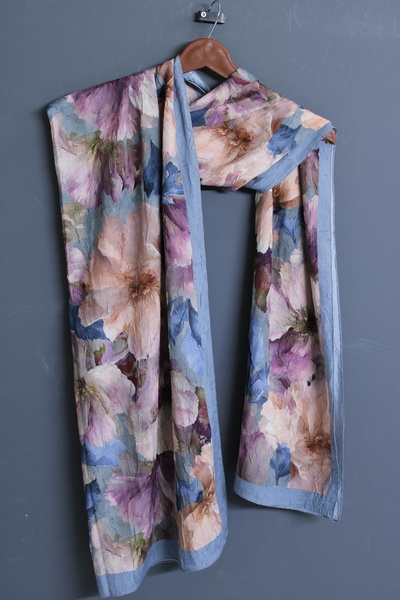 OttomanSilk Aquarelle Patterned Kraş Shawl