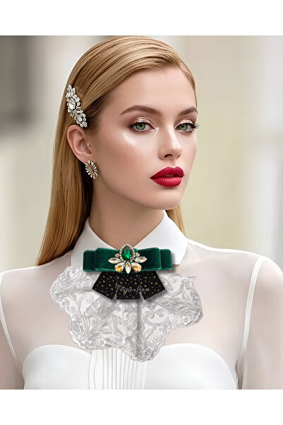 pegu baby collection Lux Guipure Lace Special Design Brooch, Collar Brooch, C...