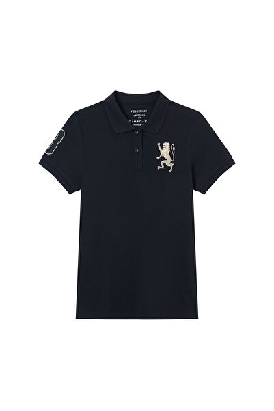 Giordano Women’s Slim Fit Embroidered 3D Lion Polo