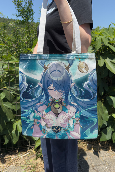 ZipZap Lauma Genshin Impact V1 Double-Sided Canvas Print Tote Bag Anime Bag