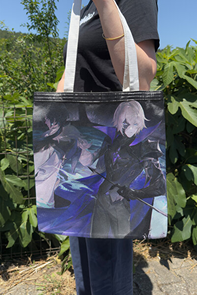 ZipZap Dainsleif Genshin Impact V4 Double-Sided Canvas Print Tote Bag Anime Bag