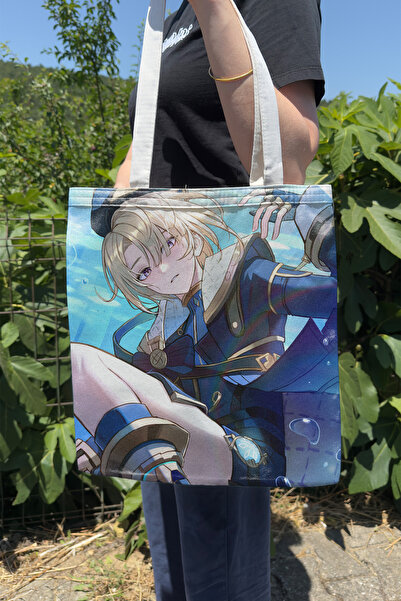 ZipZap Freminet Genshin Impact V4 Double-Sided Canvas Print Tote Bag Anime Bag
