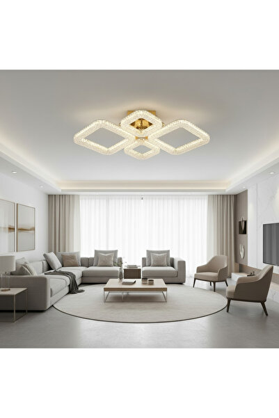 Alessandro DESIGN Lustra LED RENATO Eleganza cu telecomanda si cristal, 73W, ...