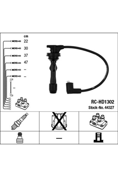 NGK Set Cablaj Aprinder 44327 Hyundai I10 1/I10 2/I20 1 Kia Picanto 2/Rio 3