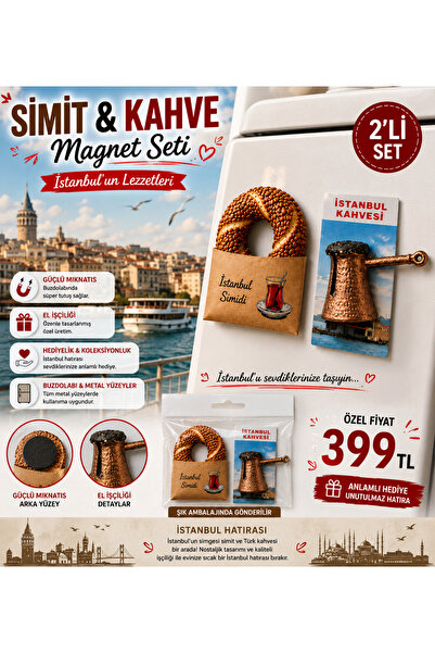 Genel Markalar Simit kahve magnet seti 2li