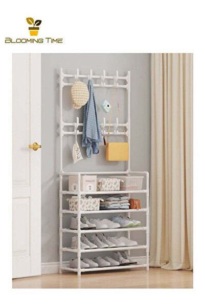 BLOOMING TIME Simple Standing Coat Rack, Multifunctional Clothes Rack, Simple...