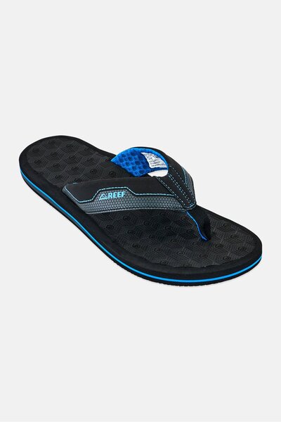 Reef Men The Ripper Brand Logo Slip On Slippers, Black