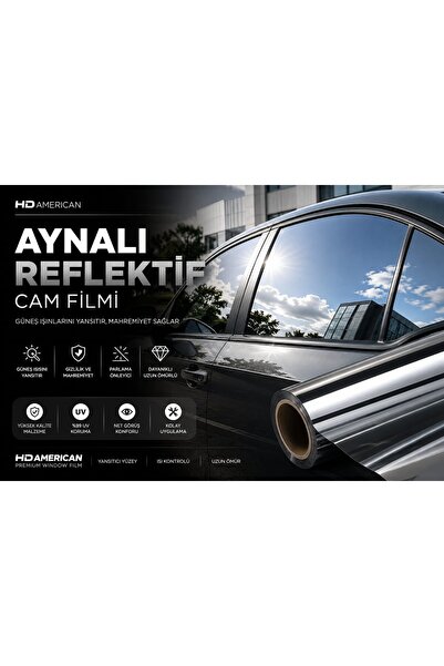 HD AMERICAN Mirroring Reflective Glass Film 50% 152X5