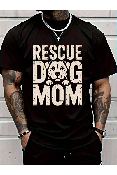 2BIR تي شيرت فاخر من القطن 100% بتصميم 'Rescue Mom Puppy Adopted Dog Shelter'...
