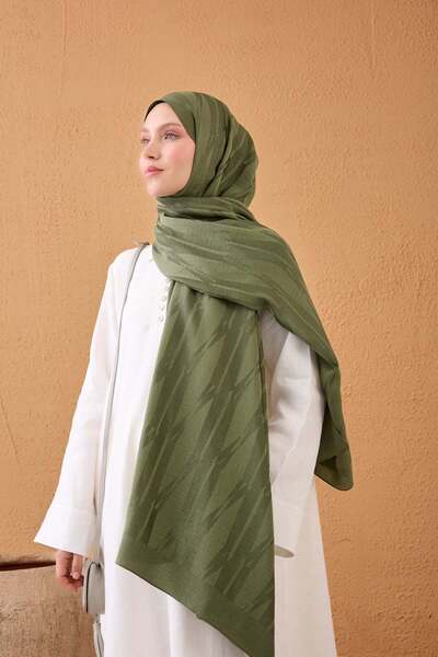 Silk Home Naia Cotton Shawl Lyra Green