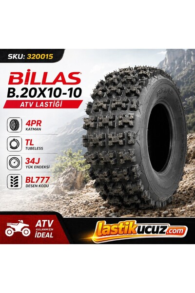 Billas 20X10-10 TL DUBLEKS 4PR 34J BL777 ATV LASTİĞİ (Üretim Tarihi:2025)