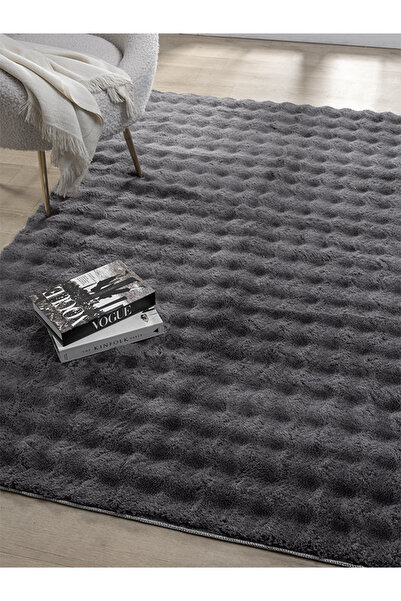 Sarar Bubble Peluş Kaymaz Taban Yıkanabilir Yumuşak Salon Yatak Odası Halısı ...