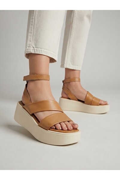 Rüya Shoes حذاء نسائي مريح من الجلد الطبيعي بكعب عريض - 7 سم
