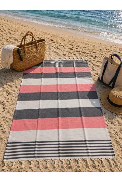 bornoz dünyası Cotton Striped Peshtemal Fringed Beach Pool Spa Sauna Sports, ...