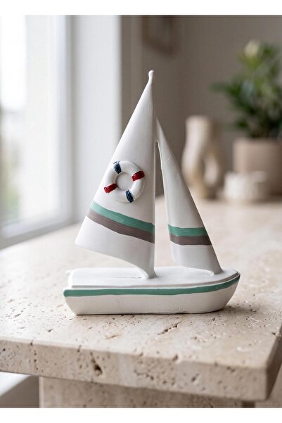 The Mia Marin Çift Yelkenli Kırmızı Mavi Can Simitli 24 cm