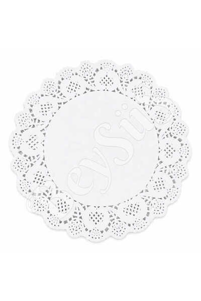 BeySüS 100Pcs Lace Paper Plate Mats 30 cm