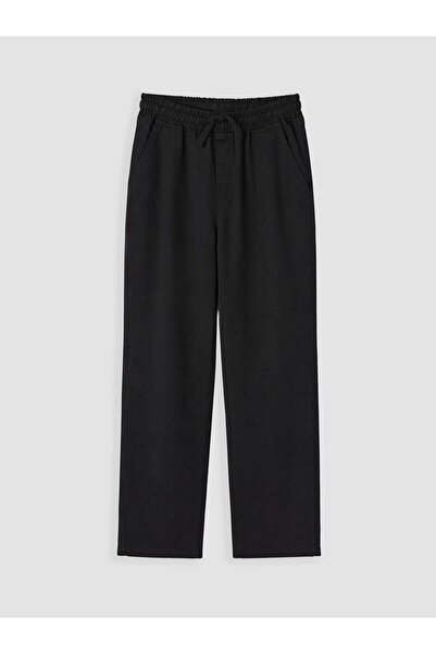 LC Waikiki Lcw Kids Black Linen Look Boys' Trousers
