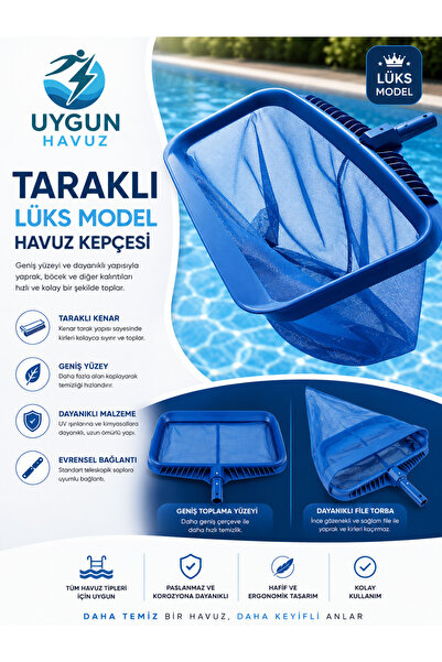 Genel Markalar Lüks Havuz Kepçesi Derin Fileli