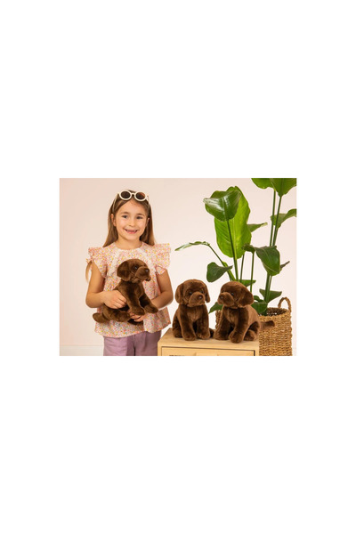 TEDDY HERMANN Jucărie de pluș Labrador așezat, maro închis, 25 cm