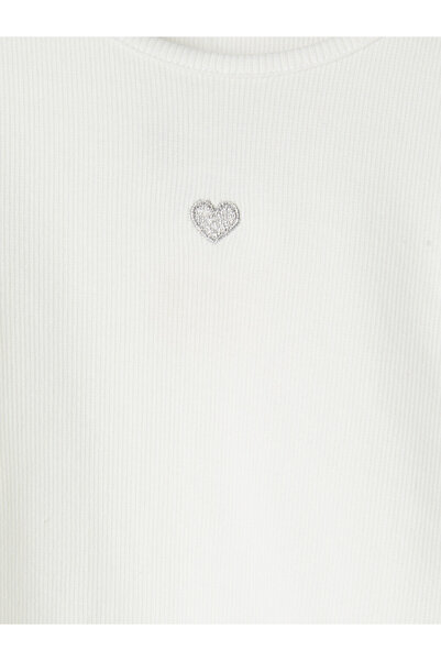 LC Waikiki Crew Neck Embroidered Girl's T-Shirt