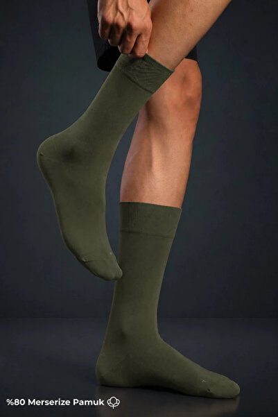 Mısırlı Men's Mercerized Ergonomic Socks Lycra Khaki