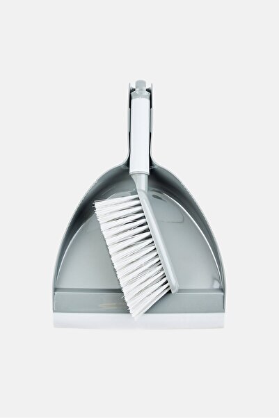 Farberware Broom And Dustpan Set, Grey