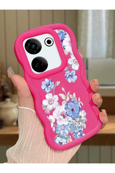 Hontinga Tecno Camon 20 Compatible Case Camera Protector Red Silicone Couple ...