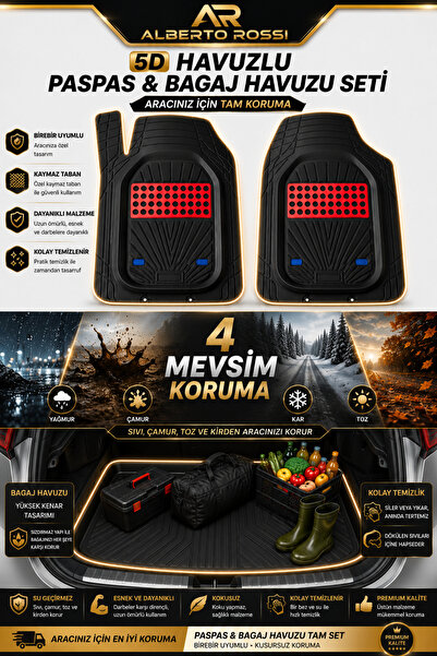 Ar Alberto Rossi CHERY TİGGO 8 PRESTIGE 2026+ Uyumlu Araca Özel 3D Bagaj Havu...