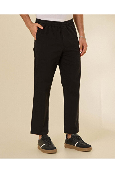 REDTAG Men Black Pull On Pants