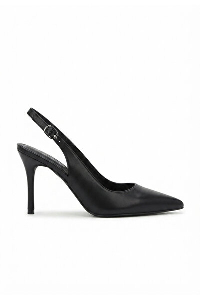 Zerenyus Kentay Black Pointed Toe Thin Heeled Shoes 9 cm