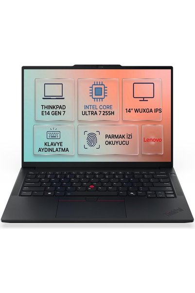 LENOVO Thinkpad E14 G7 21SYS1TRXX-F U7 255H 16GB 512GB 14"WUXGA FDOS Dizüstü ...